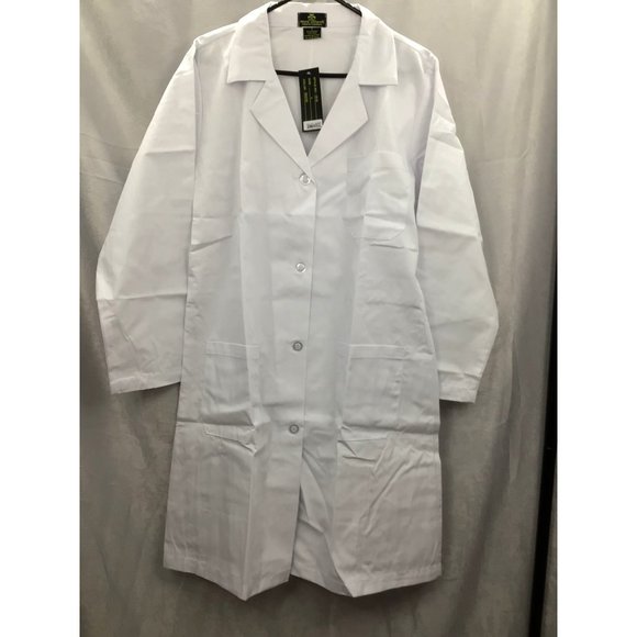 Natural Uniforms Unisex 40 In. Lab Coat Long Sleeve Large NWT - Picture 5 of 9